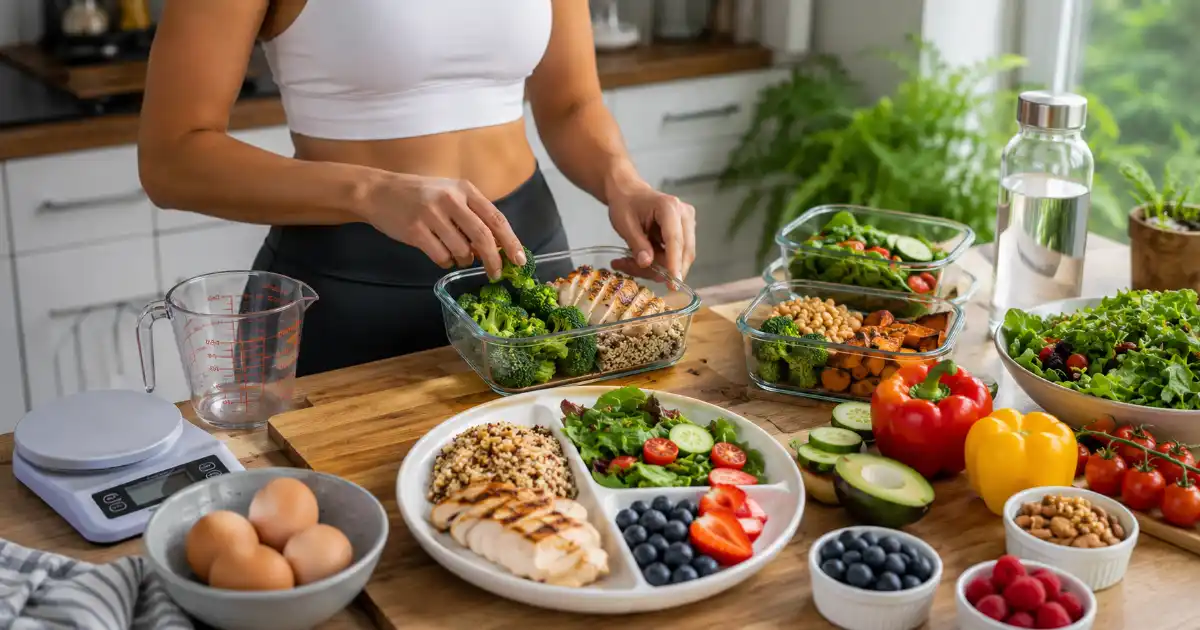 Healthy Diet Plan for Weight Loss with balanced meals and portion control